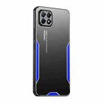 For OPPO Reno4 SE Blade Series TPU Hybrid Metal Phone Case(Blue)