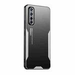 For OPPO Reno3 Pro Blade Series TPU Hybrid Metal Phone Case(Silver)