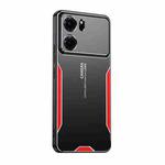 For OPPO K10 Blade Series TPU Hybrid Metal Phone Case(Red)