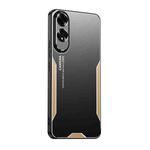 For OPPO A60 4G Blade Series TPU Hybrid Metal Phone Case(Gold)