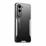 For OPPO A5 5G Global Blade Series TPU Hybrid Metal Phone Case(Silver)