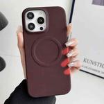 For iPhone 15 Pro MagSafe Thermal Sensor Discoloration Silicone Phone Case(Brown)