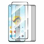 For OPPO K10x 5pcs ENKAY Full Glue High Aluminum-silicon Tempered Glass Film