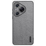 For Huawei Pura 70 Tree Bark Leather Shockproof Phone Case(Grey)