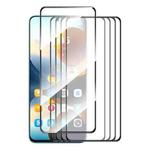 For Infinix Hot 12 Play 5pcs ENKAY Full Glue High Aluminum-silicon Tempered Glass Film