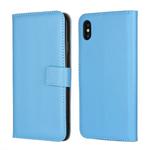 Leather Horizontal Flip Holster for iIPhone XS Max ,with Magnetic Clasp and Bracket and Card Slot and Wallet(Blue)