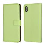 Leather Horizontal Flip Holster for iIPhone XS Max ,with Magnetic Clasp and Bracket and Card Slot and Wallet(Green)