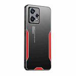 For Realme 9 Pro Blade Series TPU Hybrid Metal Phone Case(Red)