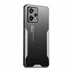 For Realme V25 Blade Series TPU Hybrid Metal Phone Case(Silver)