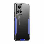 For Realme GT Neo3 Blade Series TPU Hybrid Metal Phone Case(Blue)