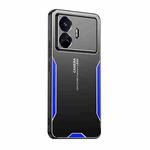 For Realme GT Neo5 SE Blade Series TPU Hybrid Metal Phone Case(Blue)