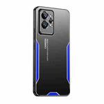 For Realme GT2 Pro Blade Series TPU Hybrid Metal Phone Case(Blue)