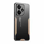 For Realme Neo7 Blade Series TPU Hybrid Metal Phone Case(Gold)