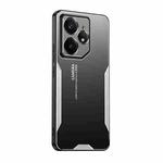 For Realme Neo7 Blade Series TPU Hybrid Metal Phone Case(Silver)