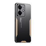 For Realme Neo7 SE Blade Series TPU Hybrid Metal Phone Case(Gold)