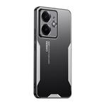 For Realme Neo7 SE Blade Series TPU Hybrid Metal Phone Case(Silver)