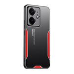 For Realme Neo7 SE Blade Series TPU Hybrid Metal Phone Case(Red)