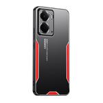 For Realme Neo7X Blade Series TPU Hybrid Metal Phone Case(Red)