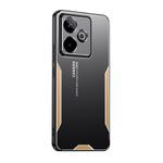 For Realme GT7 5G Blade Series TPU Hybrid Metal Phone Case(Gold)