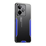 For Realme GT7 5G Blade Series TPU Hybrid Metal Phone Case(Blue)