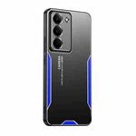 For Realme V60 Pro Blade Series TPU Hybrid Metal Phone Case(Blue)