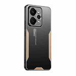 For Realme 15 5G Global Blade Series TPU Hybrid Metal Phone Case(Gold)