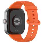 For Redmi Watch 4 Solid Color Colorful Buckle Silicone Watch Band(Orange)