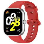 For Xiaomi  Mi Band 8 Pro Solid Color Colorful Buckle Silicone Watch Band(Red)