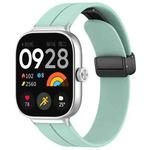 For Xiaomi  Mi Band 8 Pro Groove Folding Magnetic Buckle Silicone Watch Band(Teal)