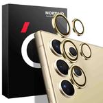 For Samsung Galaxy S24 Ultra 5G NORTHJO Camera LensCD Vein Metal Ring Tempered Glass Film(Gold)