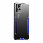 For vivo S7 Blade Series TPU Hybrid Metal Phone Case(Blue)