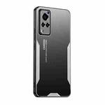 For vivo X60 Blade Series TPU Hybrid Metal Phone Case(Silver)