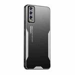 For vivo Y70s Blade Series TPU Hybrid Metal Phone Case(Silver)