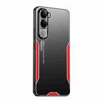 For vivo V40 Lite Blade Series TPU Hybrid Metal Phone Case(Red)