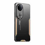 For vivo S20 Blade Series TPU Hybrid Metal Phone Case(Gold)