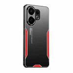For vivo S30 Blade Series TPU Hybrid Metal Phone Case(Red)