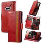 For Nothing Phone 2A CaseNeo Splicing Dual Magnetic Buckle Leather Phone Case(Red)