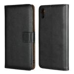 For iPhone XR Leather Horizontal Flip Holster with Magnetic Clasp and Bracket and Card Slot and Wallet(Black)