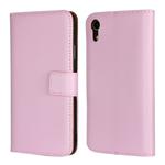 Leather Horizontal Flip Holster for iPhone XR ,with Magnetic Clasp and Bracket and Card Slot and Wallet(Pink)