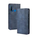 Magnetic Buckle Retro Crazy Horse Texture Horizontal Flip Leather Case for Huawei P20 lite (2019) / Nova 5i, with Holder & Card Slots & Photo Frame(Blue)