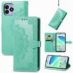 For UMIDIGI G5 Mandala Flower Embossed Leather Phone Case(Green)