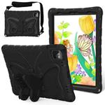 For iPad 10th Gen 10.9 2022 Butterfly Bracket EVA Shockproof Tablet Case(Black)