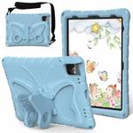 For iPad 10th Gen 10.9 2022 Butterfly Bracket EVA Shockproof Tablet Case(Light Blue)