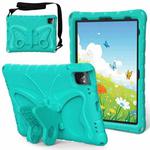 For iPad 10th Gen 10.9 2022 Butterfly Bracket EVA Shockproof Tablet Case(Mint Green)