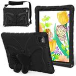 For iPad Air 2022/2020 10.9 Butterfly Bracket EVA Shockproof Tablet Case(Black)