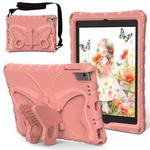For iPad Air 1/2 / 9.7 2018/2017 Butterfly Bracket EVA Shockproof Tablet Case(Pink Orange)