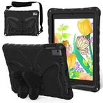 For iPad Air 1/2 / 9.7 2018/2017 Butterfly Bracket EVA Shockproof Tablet Case(Black)