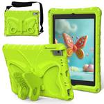 For iPad Air 1/2 / 9.7 2018/2017 Butterfly Bracket EVA Shockproof Tablet Case(Grass Green)