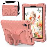For iPad mini 6 Butterfly Bracket EVA Shockproof Tablet Case(Pink Orange)