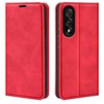 For OnePlus Nord 5 Retro-skin Magnetic Suction Leather Phone Case(Red)